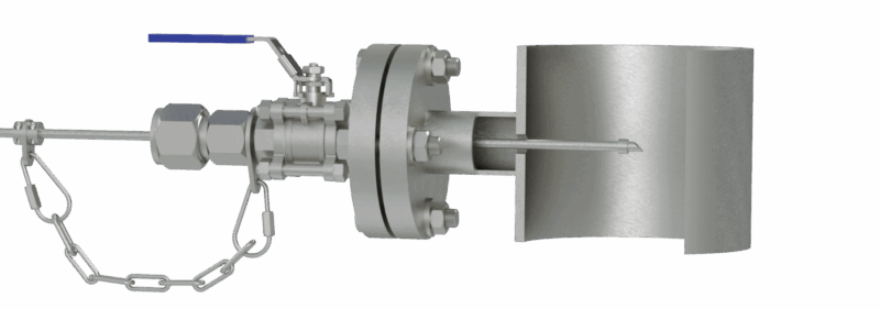Process Analyzer Sample Probe Assembly (SPA) with Conax Technologies Packing Gland (PG)