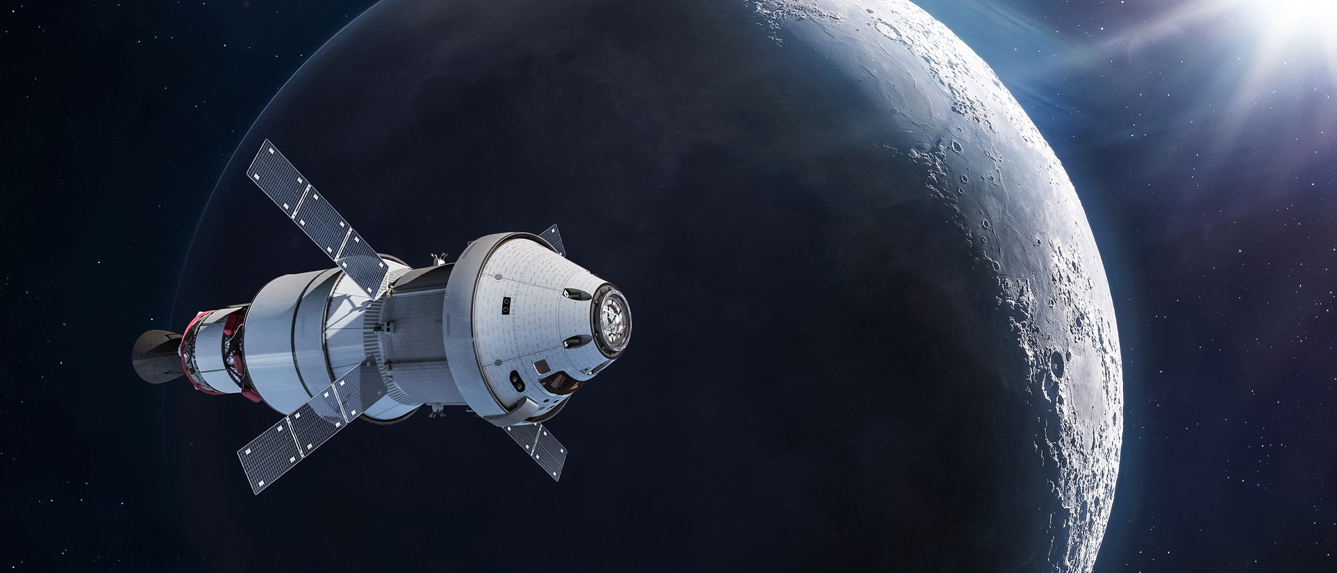 Artemis Capsule Moon Panorama
