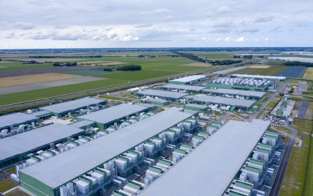 Drone view of Microsoft data centre